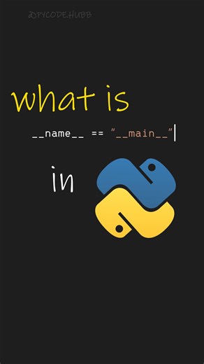 Akash • Python & Tech Enthusiast 🚀 on Instagram: "__name__ == "__main__" Explained in Python if __name__ == "__main__": is used to run code only when a Python file is executed directly. If the same file is imported into another program, the code inside this block will not run. #python3 @pycode.hubb"