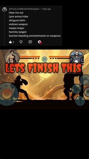 Shadow fight 2 || Shadow vs Titan #shorts