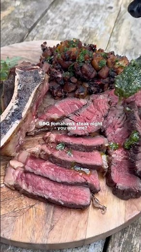 BBQ Tomahawk steak night with FlexFlame 🥩🔥 #ninjaflexflame #tomahawk