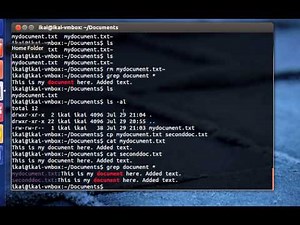 Intro to Linux Lesson 1: cd, ls, pwd, cat, grep