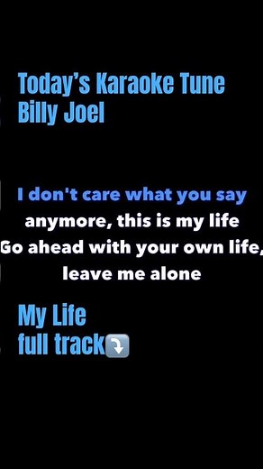 Billy Joel | My Life | Karaoke 🎤