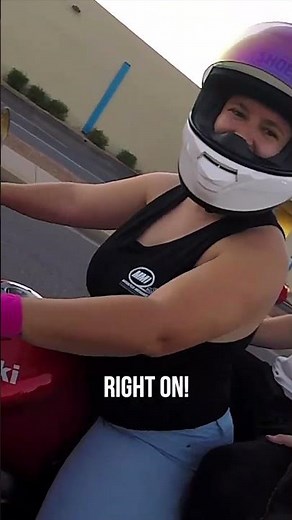 We saw a biker girl giving a guy a ride