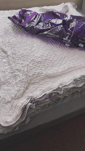 Moving a purple mattress is so easy! 🫠🥴 #purple #purplemattress #moving #newlymarried #happilyevertunnell #apartment