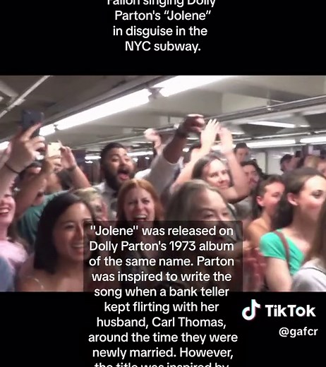 Miley Cyrus and Jimmy Fallon singing Dolly Parton's “Jolene” in disguise in the NYC subway. #Jolene #MileyCyrus #JimmyFallon #fyp #othersideofyesterday