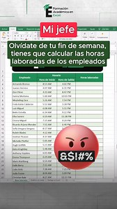 Hoy te enseñamos a calcular rápidamente las horas laboradas en Excel por trabajador. 😊📌 Recuerda que se calculará las horas totales, por lo que 1 hora y 30 minutos equivaldría a 1,5 horas. ✅ Síguenos para aprender más sobre Excel💚 #excel #exceltips #exceltutorial #formacionacademicaexcel | FAE - Formación Académica Excel