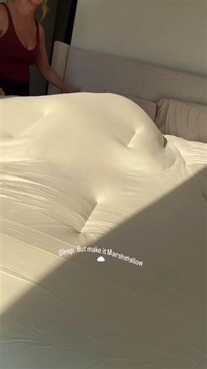 Why everyone is obsessed with this comforter #mellowsleep #marshmallowcomforter #bedroomgoals