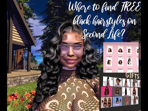 Second Life| Where to find FREE black hairstyles on Second Life? | shego & Beauti Newcomer Friendly