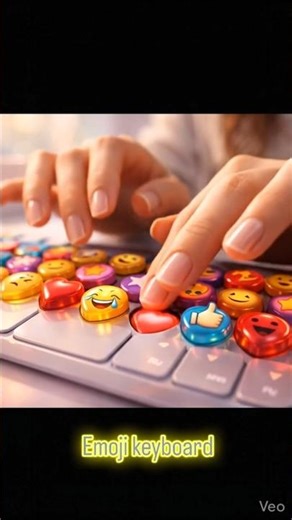 A girl typing on bulp | emoji keyboard😍 | how satisfying