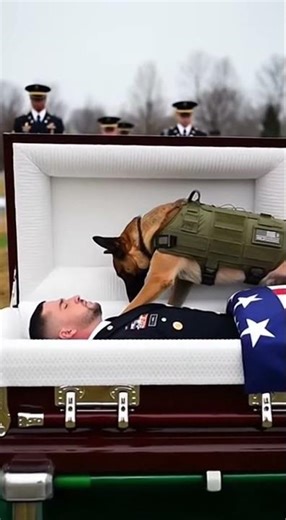 Heartbreaking Final Farewell: Military Dog Mourns Fallen Hero 🇺🇸 #k9 #germanshepherd #armydog #dog
