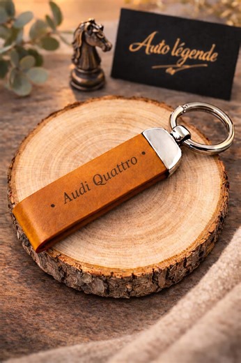 Personalized Audi Quattro Keychain - Etsy