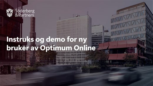 Söderberg & Partners Kundeportal - Optimum Online (Ekstern bruk)
