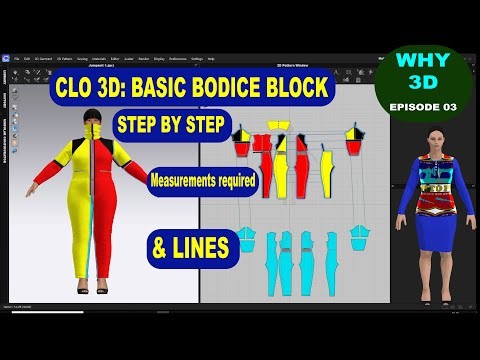 EPISODE 3: CREATING A STANDARD/UPDATED BASIC BODICE BLOCK/SLOPER/PATTERN STEP-BY-STEP TOPTS LIVE