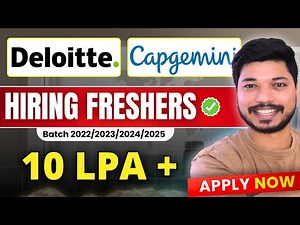 Deloitte & Capgemini Hiring Freshers 2025 🚨 Full Guide | Apply Fast