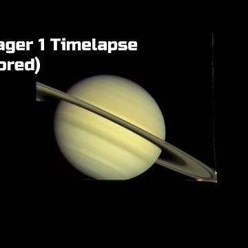 Saturn Flyby (Colored) - Voyager 1 Timelapse