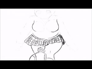 Drawing a Giantess Anime Girl And Depth Animation