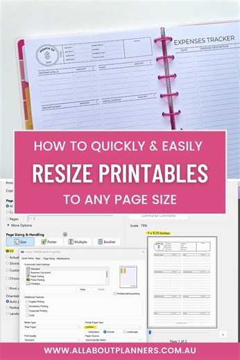 The fastest and easiest way to resize printables