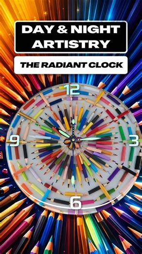 Radiant pencil clock DIY turning colors into time