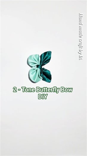 2 - Tone Butterfly Bow ✨ Easy DIY Hair Accessory #Shorts #ButterflyBow #HandSewing #DIYBow #HandMade
