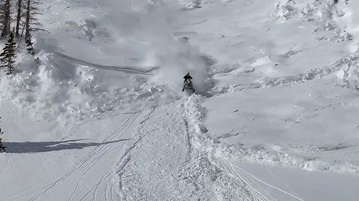 Snowmobile duo triggers avalanche while riding