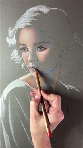 Realistic Portrait Drawing ✨ | Soft Pastel Magic