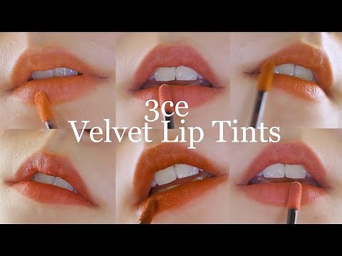 [ENG] [NEW 2021] 3ce Velvet Liptint Review + Swatches