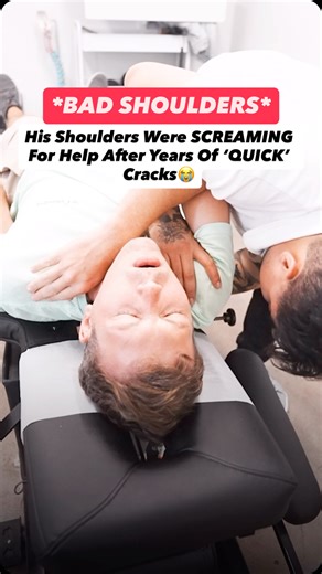 The Aligned Clinic on Instagram: "He Tried Everyone Else 😥 This patient came in fed up multiple quick pops and “fast fixes,” yet no long-term relief. His shoulders weren’t just tight and painful, they were compensating from deeper alignment issues. When we slow down, assess the root, and actually correct mechanics shoulder pain, mobility loss, and nerve irritation finally start to change. This wasn’t about making noise it was about restoring function, decompressing the joints, and waking up a n
