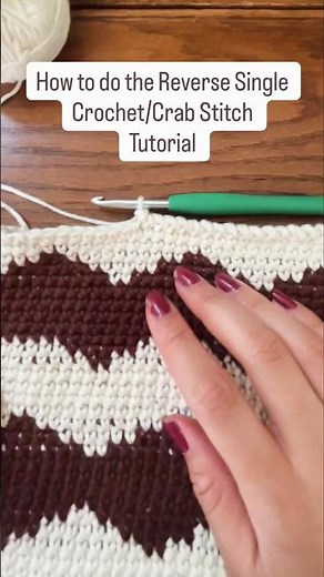 How to Crochet the Crab Stitch (Reverse Single Crochet) | Easy Crochet Edging Tutorial #crochet