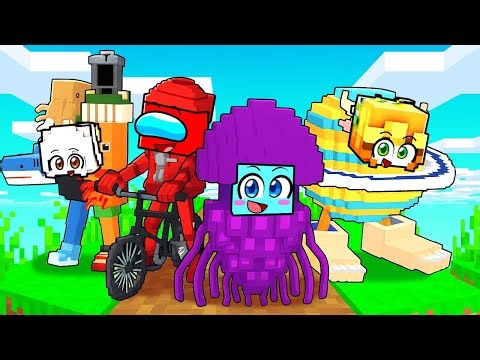 Surviving in A BRAINROT SECRET BLOCK in Minecraft!