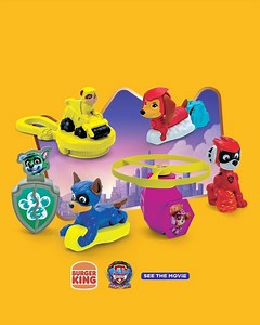 "PAW Patrol is on a roll at Burger King!" 🥳 Collect at 6 Paw Patrol Collectibles at any Burger King resturant nationwide. Available for a limited time only. | Burger King Trinidad & Tobago