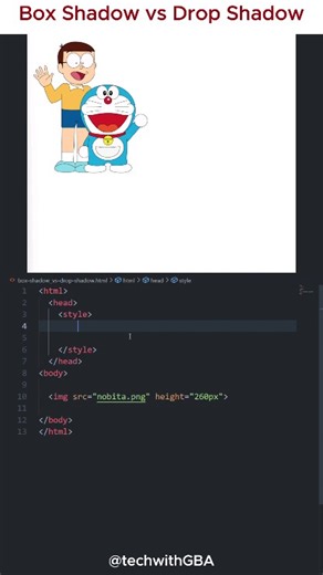 👨‍💻 HTML | CSS | JavaScript | Python🐍 on Instagram: "🔥Box shadow 🆚️ text shadow ... 🔥 Day : 3 of Day 15 CSS coding challenge. 🟢 Follow techwithgba for more Web devlopment & Game Development tips and tricks tutorials 😍 🟡 Don't forgot to like ❤️ | Share 🤝 | FOLLOW 🔔 [Frontend , Backend , fullstack, web design ,web development , CSS , HTML , JavaScript, CSS Animation , CSS trick , Coding , Coder] 🚀 Making learning simple & interesting! 👉 If you enjoyed this reel, LIKE ❤️ 👉 Share it wi