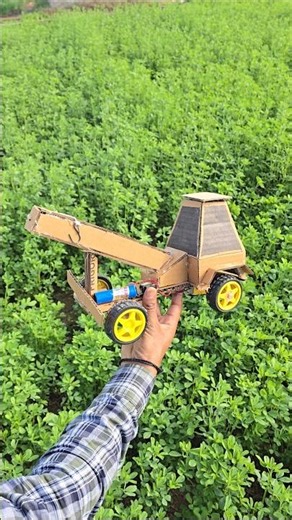 Homemade Cardboard JCB Crane #shorts #nsexperiment