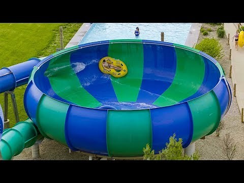 Raging Waves - Cyclone Water Slide | Cannon Bowl Trichterrutsche POV