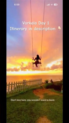 Ultimate guide to Varkala | Sunset view 🧡 #varkala #varkaladiaries #sunset
