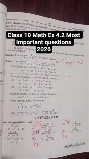 Class 10 math Ch 4 Ex 4.2 Most Important Question 2026 #2026 #ytshorts #shorts #class10 #shortsvideo