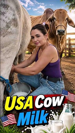 USA Cow Milk... 🥛🐄 Fresh American Dairy Farm #USACowMilk #FreshMilk #MariaVlogs