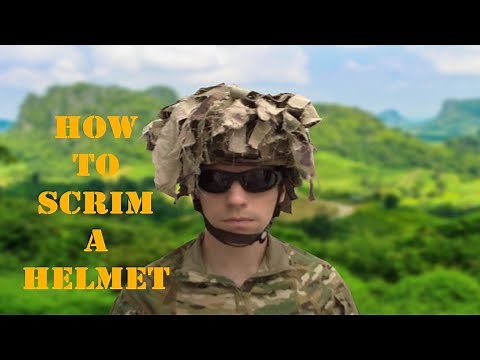 How To Scrim A US Army Helmet (Manchu Hair Helmet Cover)