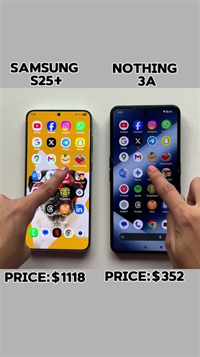 Transparency Beats Samsung? (Nothing 3a vs S25 Plus Speed Test)