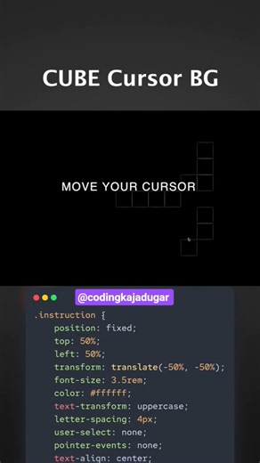 make your own cursor effect like this#shorts#ytshorts #css #cursor #viral #programming #customcursor