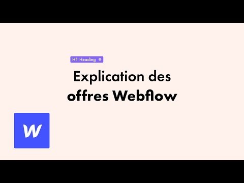 Webflow : Création de votre compte et explication des offres