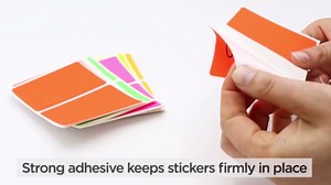 ChromaLabel 2 x 3 inch Name Tag Stickers, 150 Labels per Pack, Fluorescent Orange