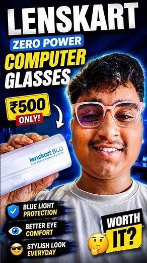₹500 Ka Lenskart Zero Power Glasses 😱 Worth It? #shorts #unboxing #viral #trending