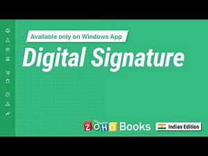 Digital Signature | Zoho Books Windows App