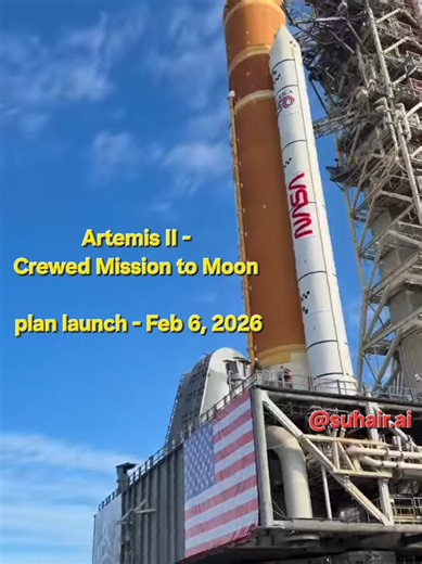 🚀 Artemis II - NASA’s SLS is on the launch pad. After 50 years, humans are preparing to fly around the Moon again. Mission: Crewed lunar flyby 📅 Launch window: Targeted befor Feb 5,2026 Crew: ✅ 4 astronauts Landing: ❌ No Goal: • First humans beyond Earth orbit since 1972 • Test life-support & navigation • Validate systems for landing mission 🚀 Humans will circle the Moon - not land #artemis #sls #moon #nasa #astronaut @SPACE X TEAM 🚀 @NASA JOHNSON @Artemis II 2026
