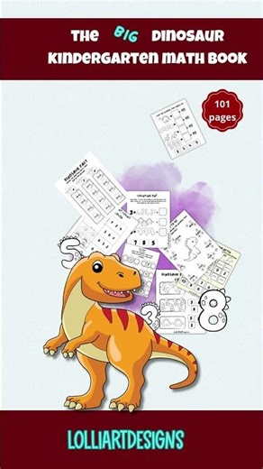 Kindergarten Math Dinosaur Basic Math Addition Subtraction Worksheets #dinomath #dinosauractivities