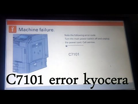 c7101 error kyocera | Taskalfa 5500i Error Code C7101 | C7101 TASKalfa 3500i | #code #Error #7101