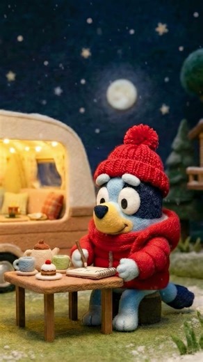 Bluey’s Cozy Winter Cabin Night ❄️ Calm Lofi Beats to Relax. Check it out on my channel #blueylofi