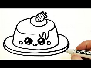 How to Draw a Cute Strawberry Cake 🍰 Drawing on a Whiteboard