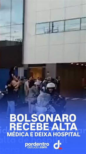 Por Dentro de Tudo | Notícias MG e Brasil on Instagram: "Bolsonaro recebe alta hospitalar e retorna à sede da Polícia Federal em Brasília O ex-presidente Jair Bolsonaro (PL) recebeu alta hospitalar nesta quinta-feira (1º) e foi reconduzido à Superintendência da Polícia Federal, em Brasília, onde cumpre pena de 27 anos e três meses de prisão por tentativa de golpe de Estado. Após deixar o hospital, Bolsonaro foi levado em uma viatura da Polícia Federal até a sede regional da PF, localizada a cerc