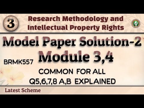 RM & IPR Model Paper Soln-2 Module 3,4 5th Sem Research Methodology Common for all CSE,ECE,ME VTU
