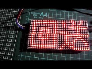 4連LEDマトリックスを連結して利用するデモ